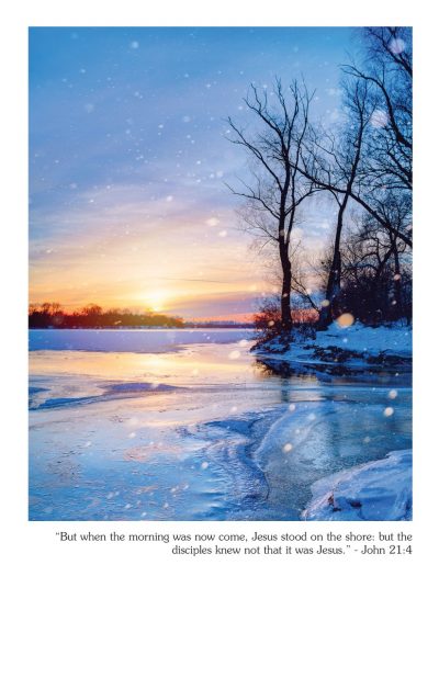 Winter Bulletin Cover | John 21:4 - Master Sunday Bulletins