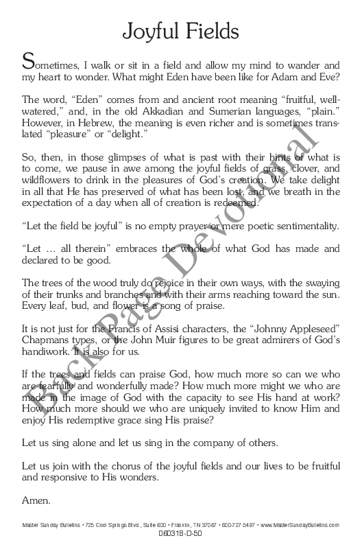 summer bulletin cover psalm 96 12 master sunday bulletins